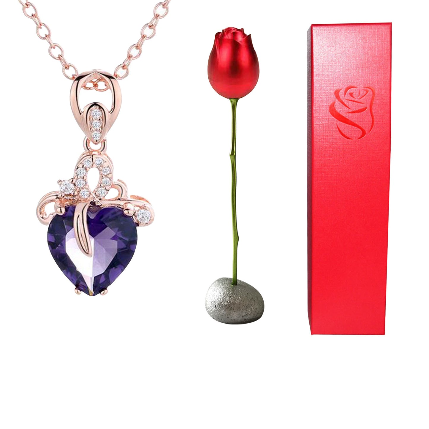 Valentines Eternal Rose Necklace