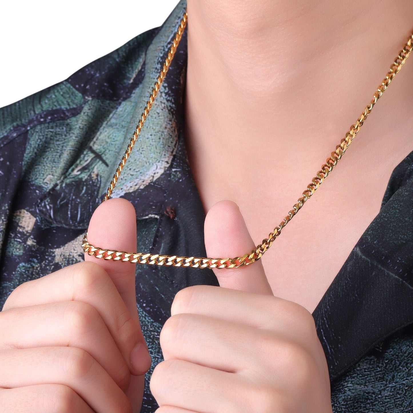 Cuban Link Chain Necklace {Gold}