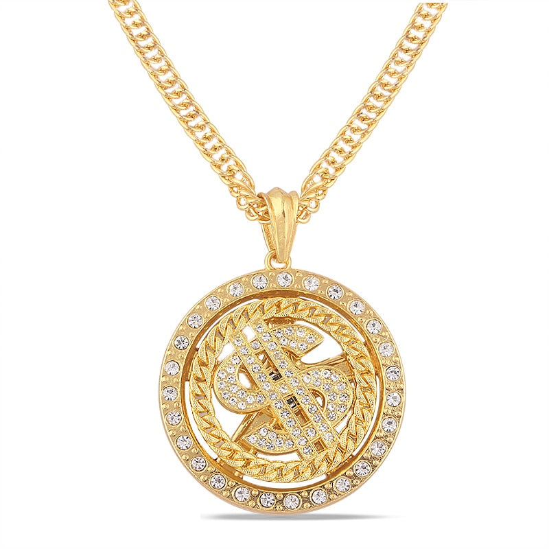US Dollar Money Sign Pendant Necklace {Gold} {Silver}