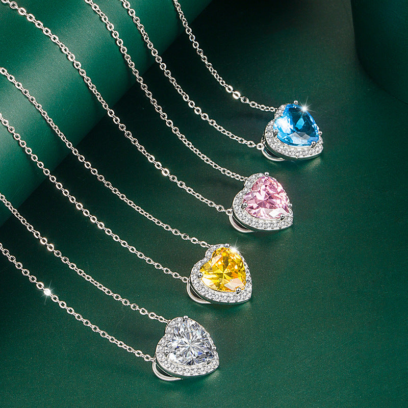 Valentine Diamond Love Heart Necklace