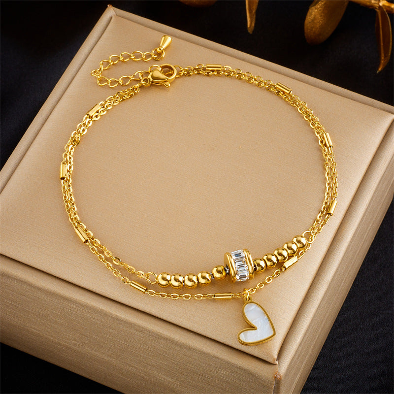 Valentines Heart Anklet