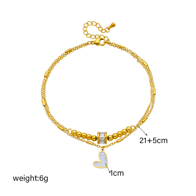 Valentines Heart Anklet