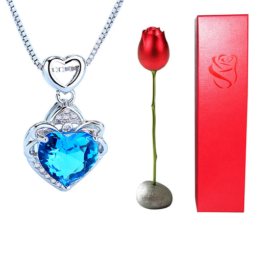 Valentines Eternal Rose Necklace