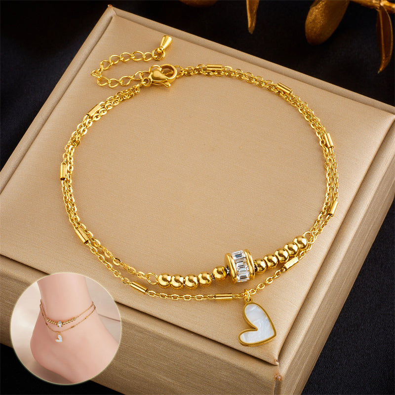 Valentines Heart Anklet