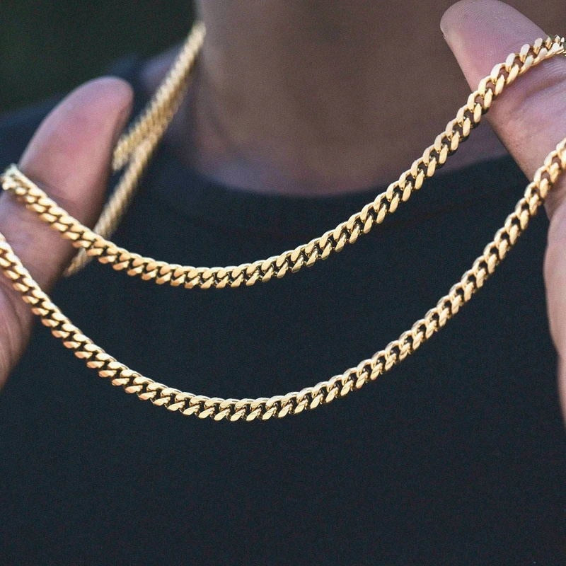 Cuban Link Chain Necklace {Gold}