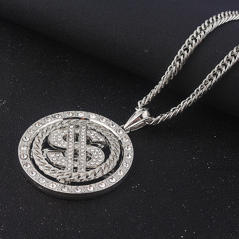 US Dollar Money Sign Pendant Necklace {Gold} {Silver}