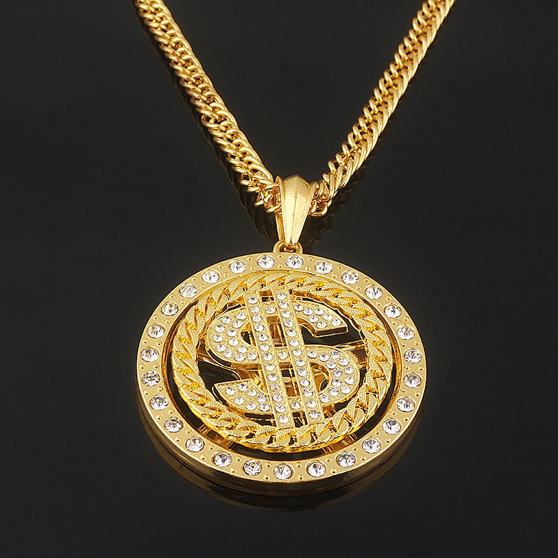 US Dollar Money Sign Pendant Necklace {Gold} {Silver}