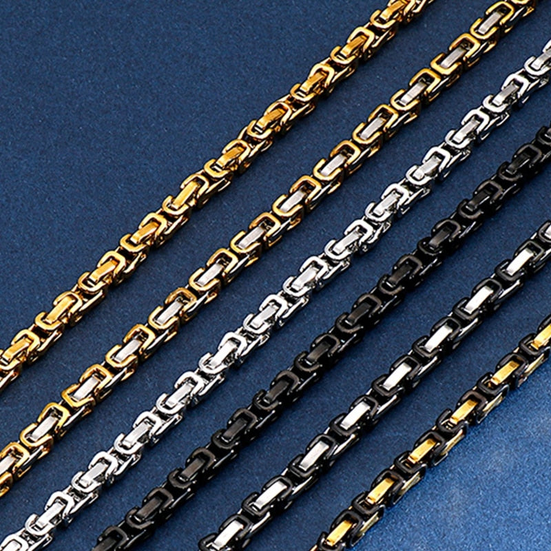 Royal Box Chain Necklace {Silver} {Gold} {Black}