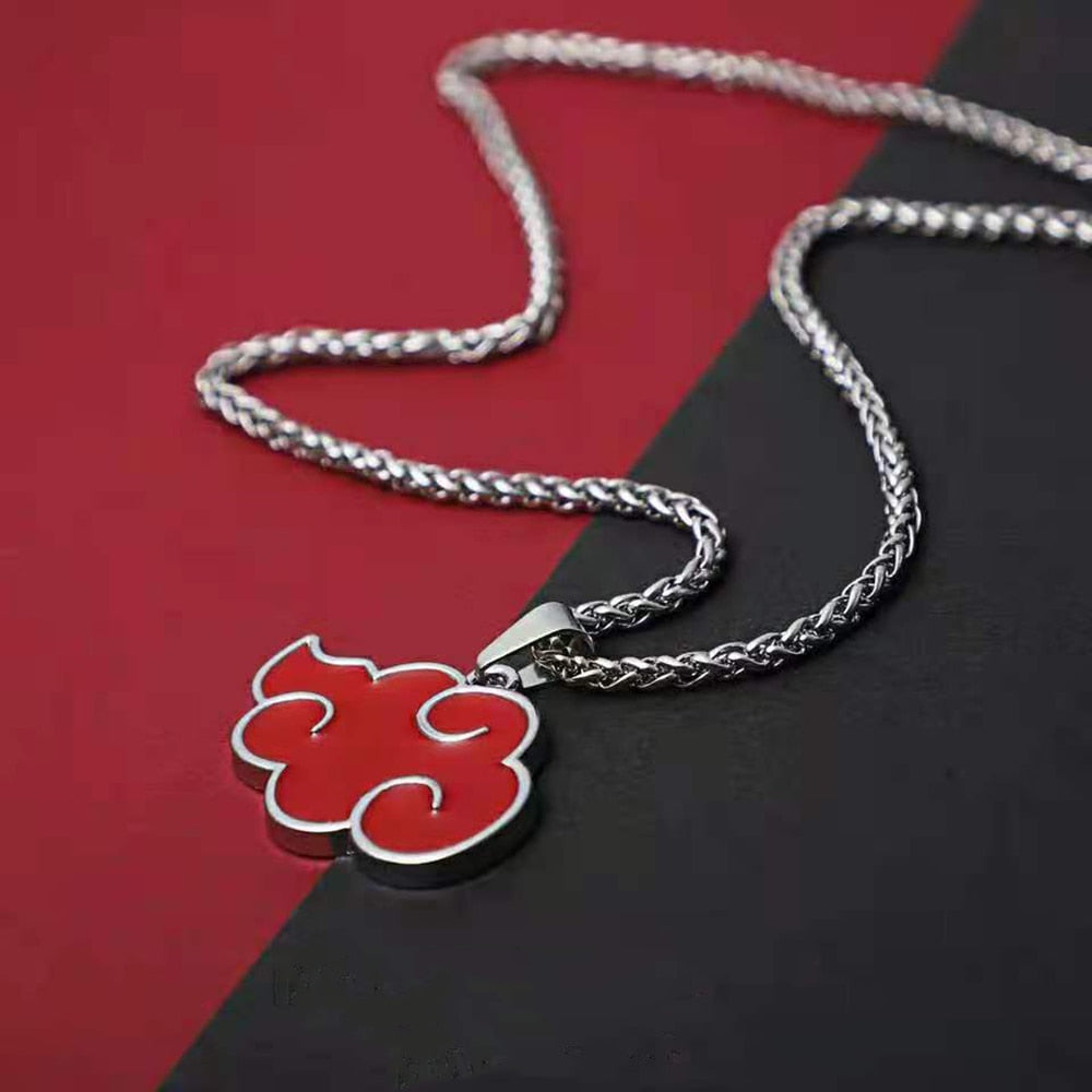 Red Akatsuki Cloud Pendant Necklace {Red}
