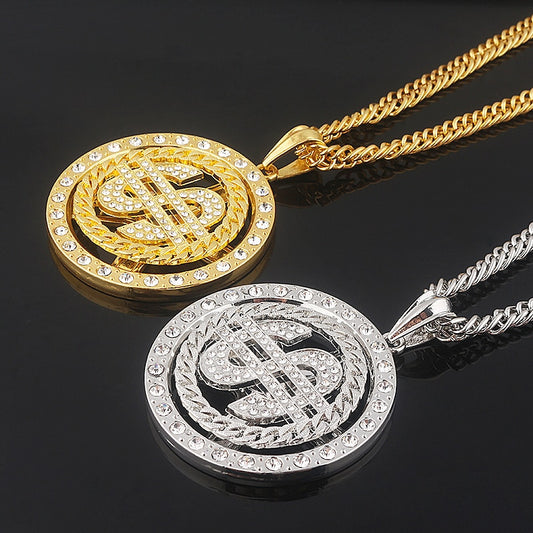 US Dollar Money Sign Pendant Necklace {Gold} {Silver}