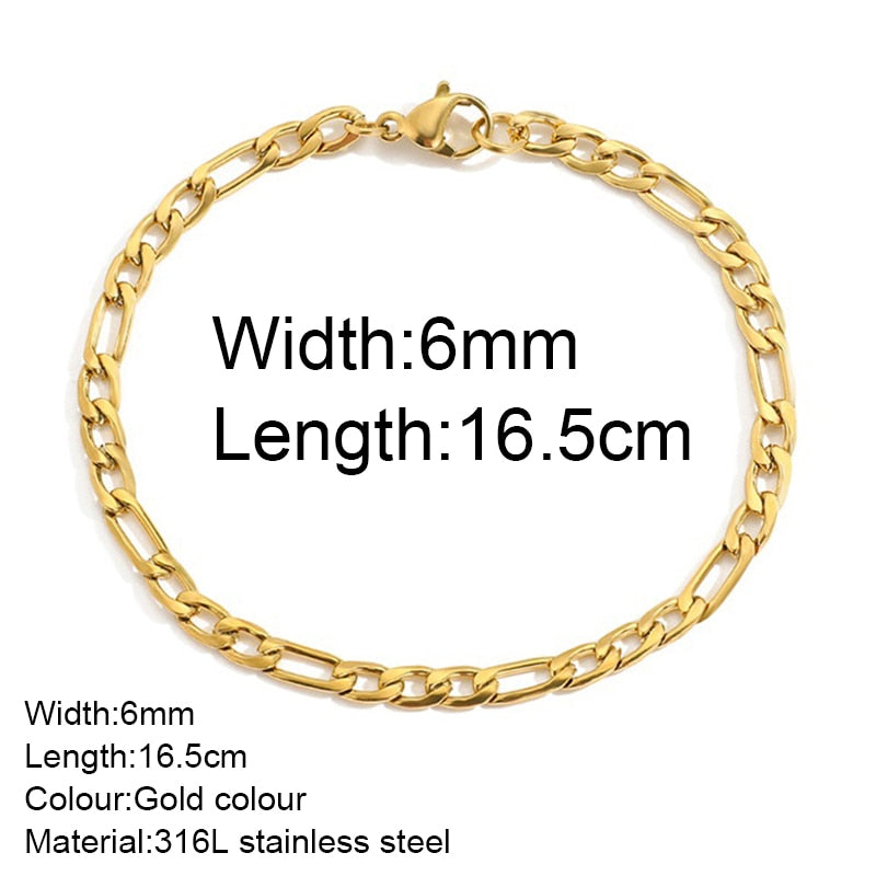 Stainless Bracelet Steel Twist Cuban Women {Gold}