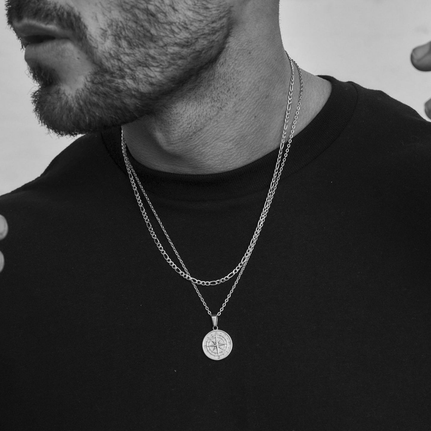 Vnox Layered Necklaces for Men {Silver} {Gold}