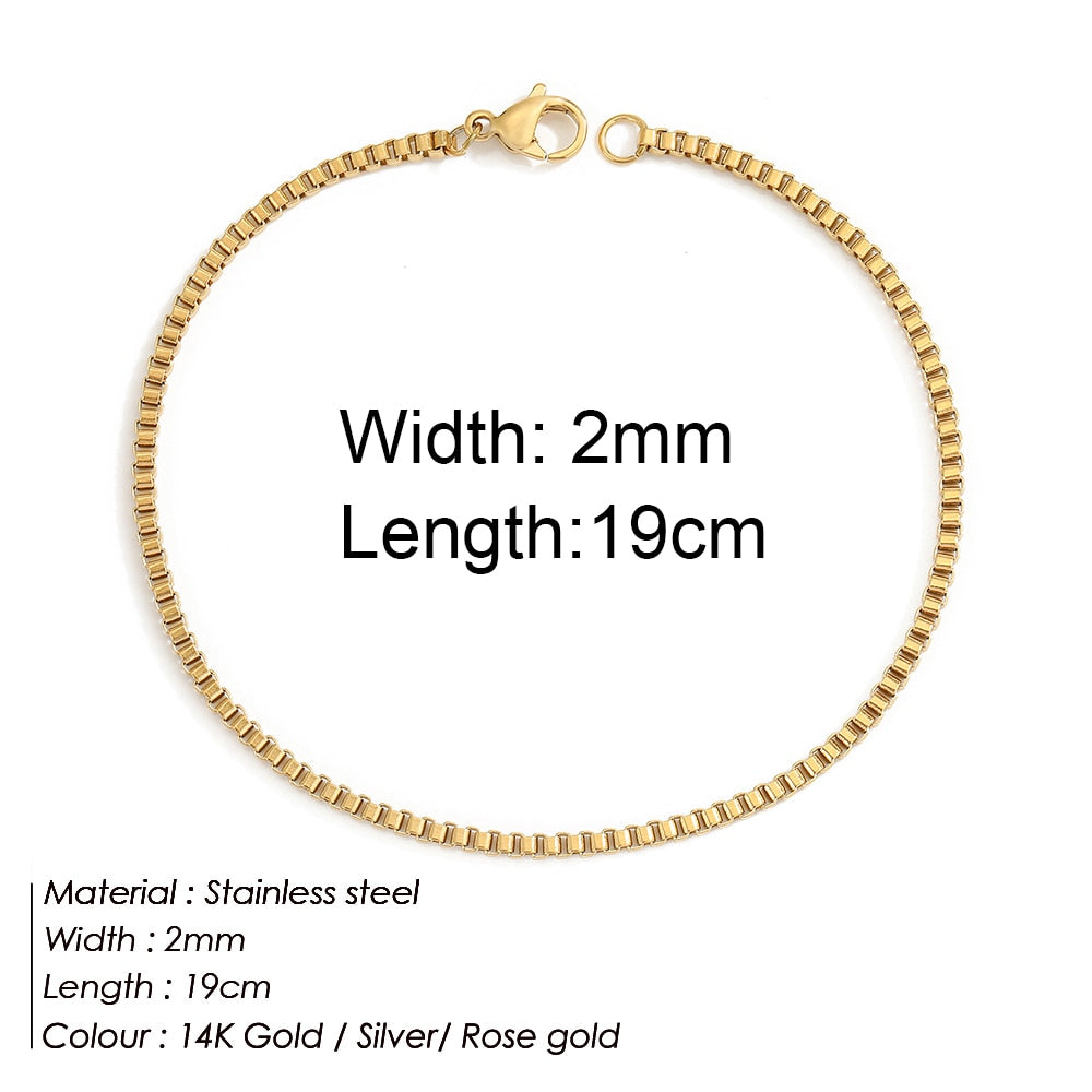 Stainless Bracelet Steel Twist Cuban Women {Gold}