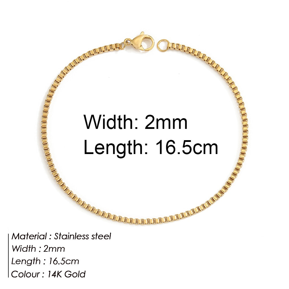 Stainless Bracelet Steel Twist Cuban Women {Gold}