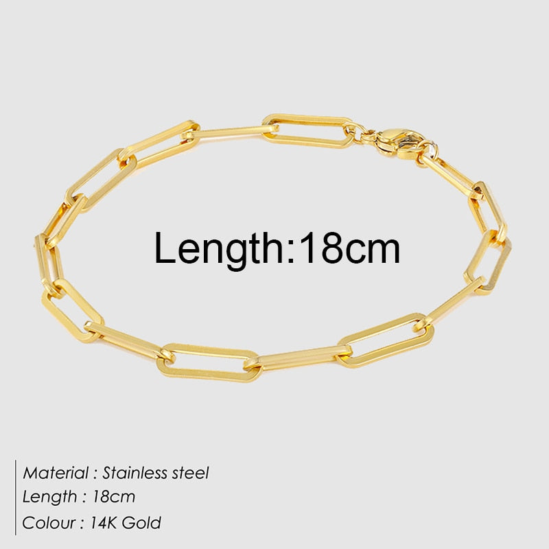 Stainless Bracelet Steel Twist Cuban Women {Gold}