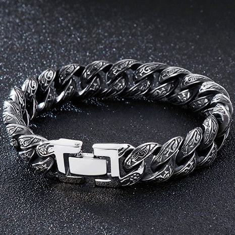 Man Bracelet Homme Stainless Steel Curb {silver}