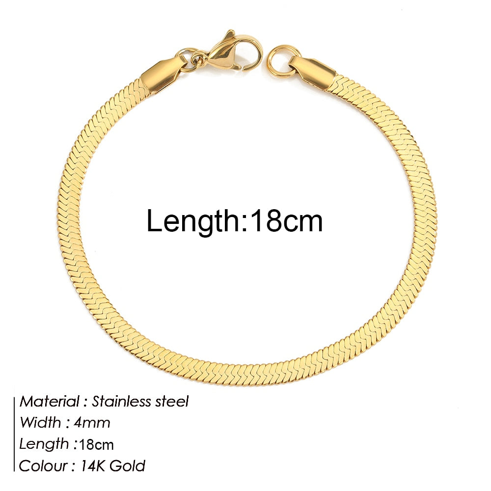 Stainless Bracelet Steel Twist Cuban Women {Gold}