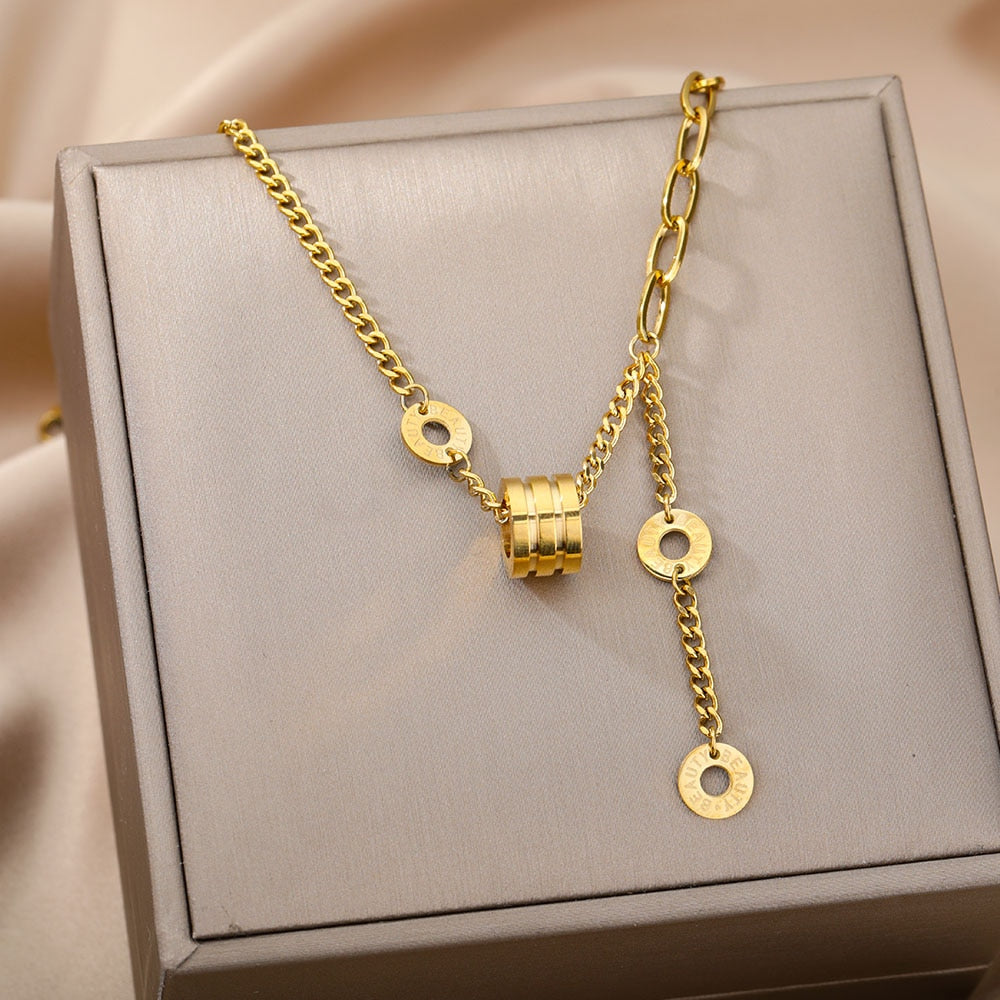 Stainless Steel Geometry Star {Gold}