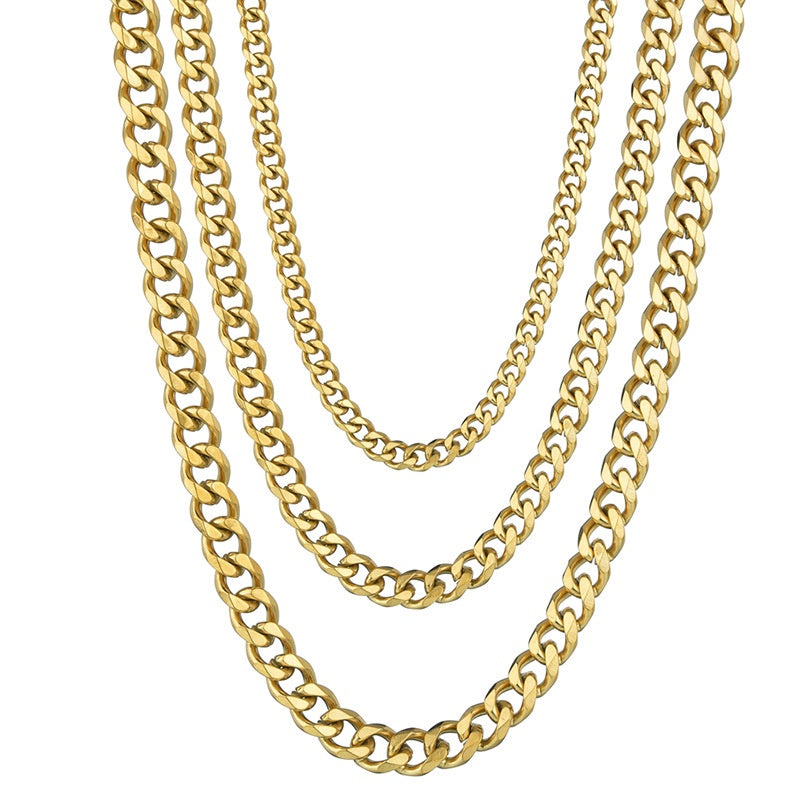 Cuban Link Chain Necklace {Gold}